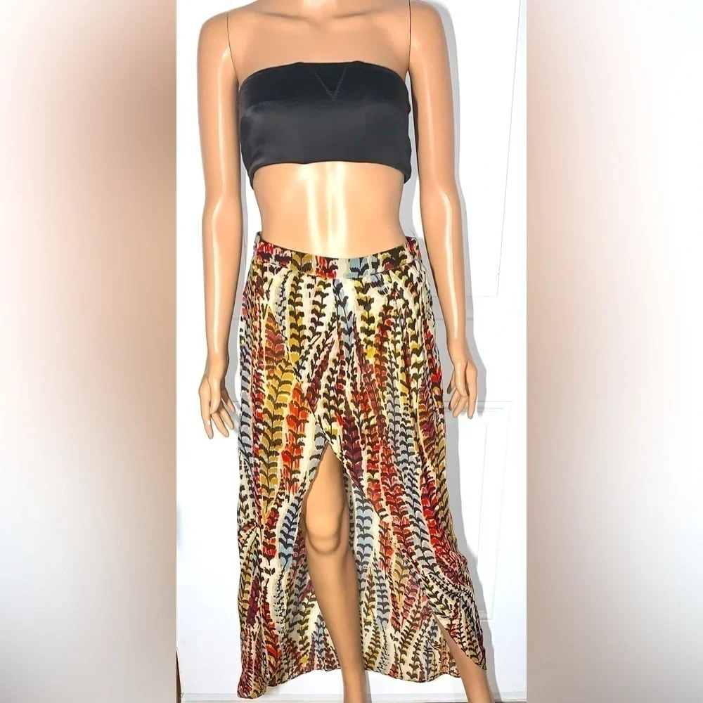 Mima Chica maxi slit skirt Multicolor Small - Picture 2 of 7